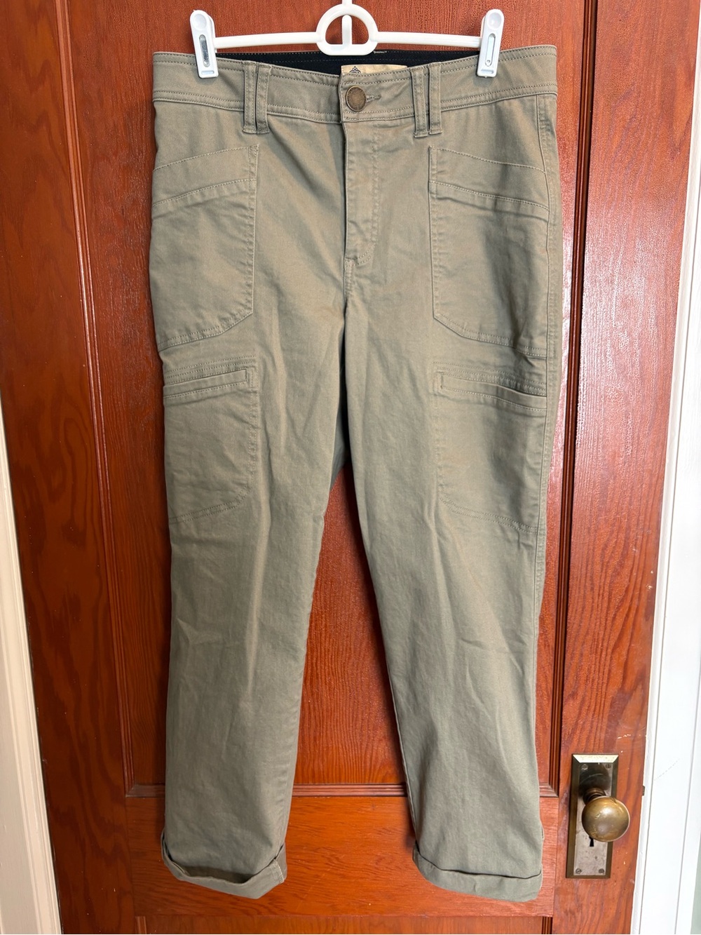 Democracy Olive Green Cargo Pants with Front Patch Pockets